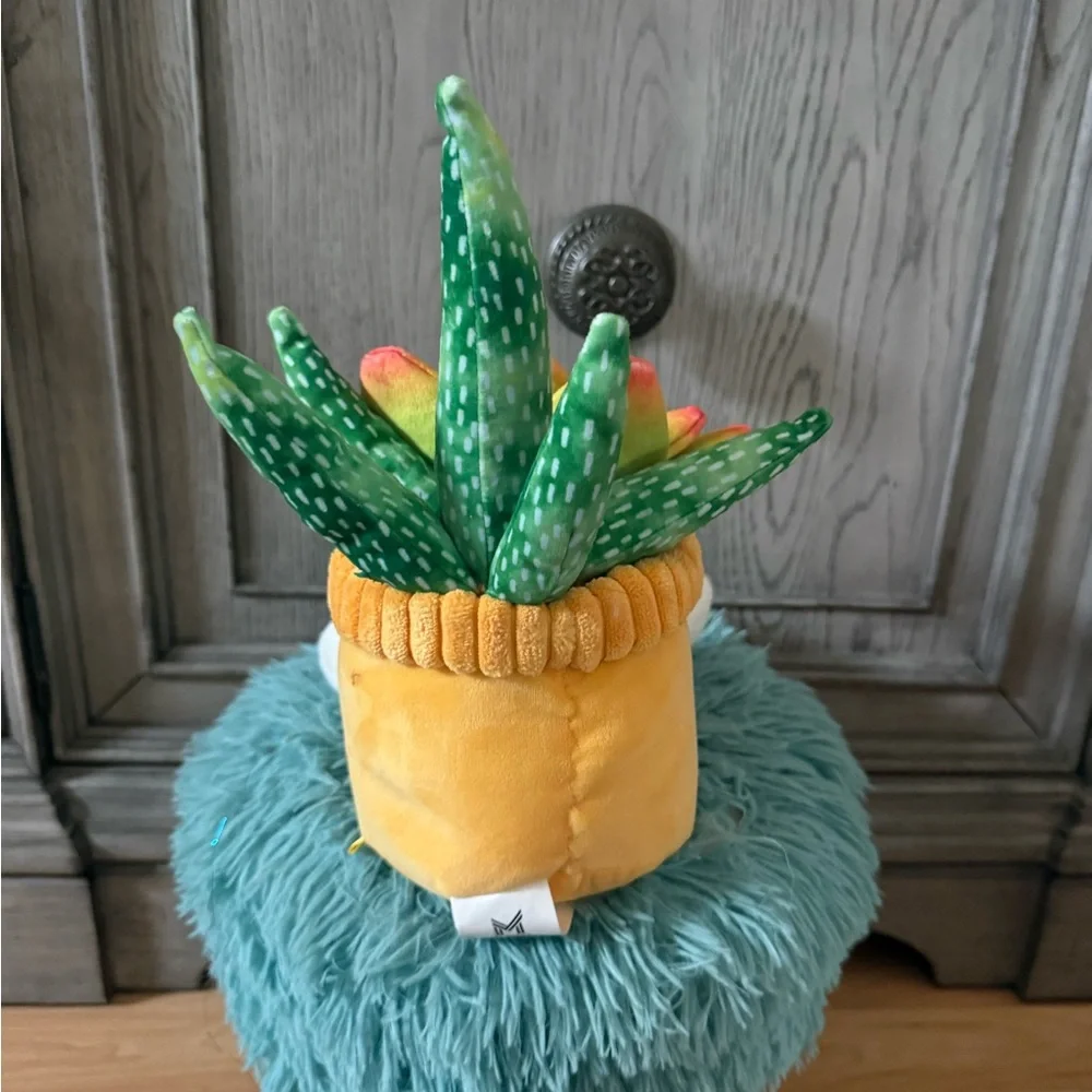 Playful Plush Pineapple Planter with Green and Yellow Accents - Picture 4 of 5